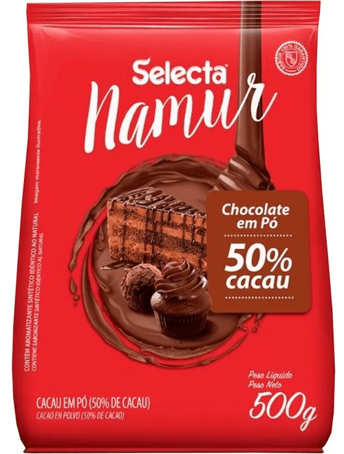 SELECTA NAMUR CHOCOLATE EM PO 50% CACAU 500G MIX