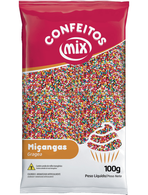 CONFEITO MICANGAS 8 CORES 100G MIX