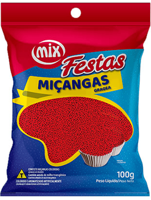 CONFEITO MICANGAS VERMELHA 100G MIX