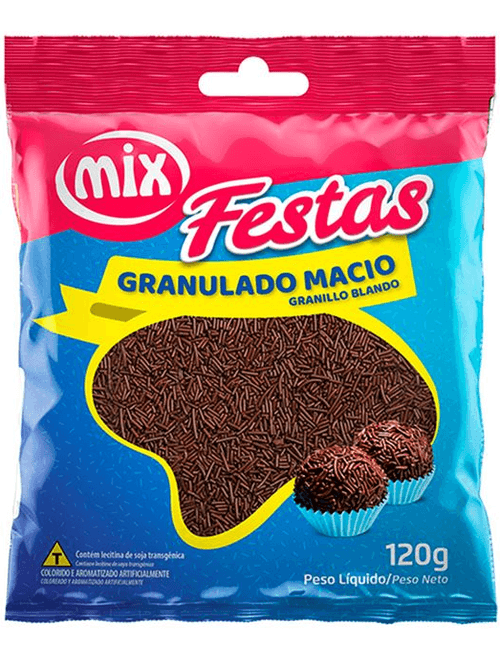CONFEITO GRANULADO MACIO ESCURO TRADICIONAL 120G MIX