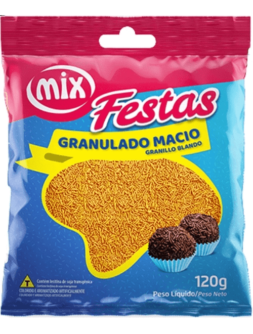 CONFEITO GRANULADO MACIO AMARELO 120G MIX
