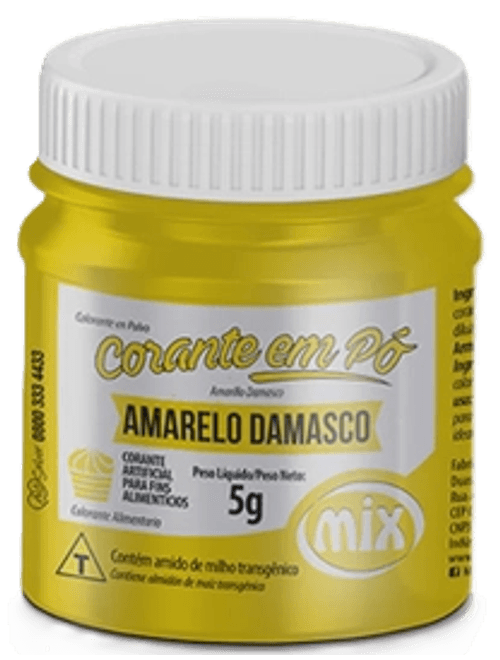 CORANTE EM PO AMARELO DAMASCO 3G MIX