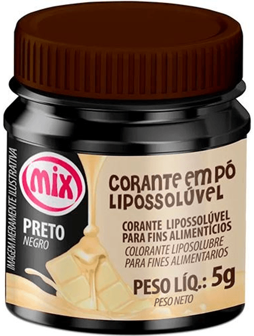 CORANTE EM PO LIPOSSOLUVEL PRETO 5G MIX
