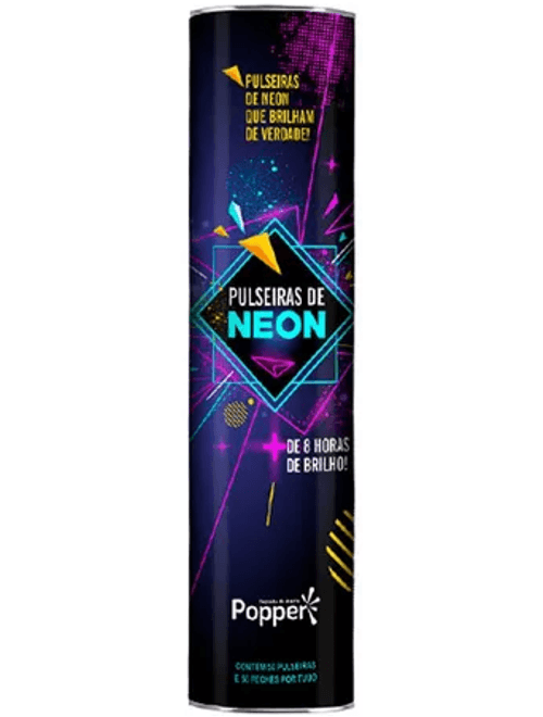 PULSEIRA NEON PARTY COM 50 UNIDADES POPPER