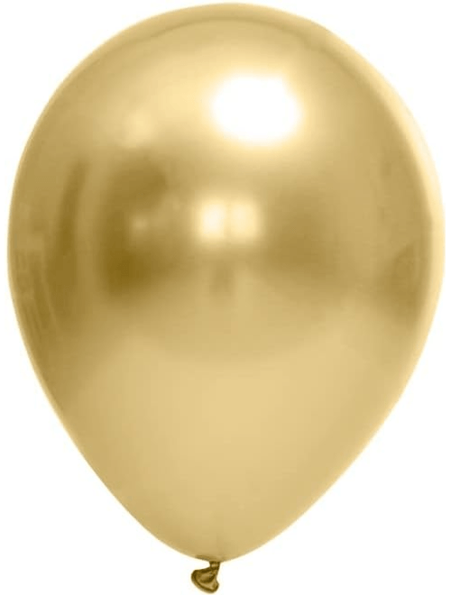 BALAO LISO 9 CROMADO OURO COM 25 UNIDADES FESTBALL