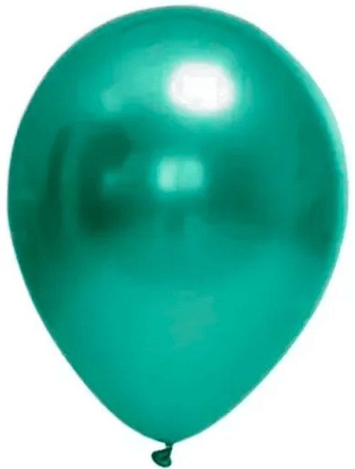 BALAO LISO 9 CROMADO VERDE COM 25 UNIDADES FESTBALL