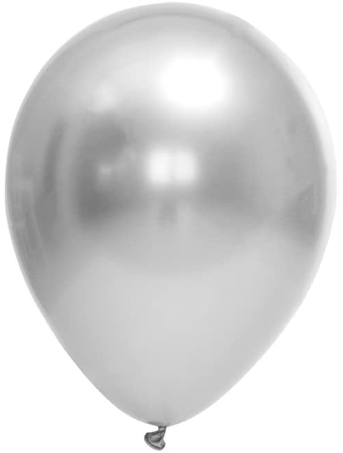 BALAO LISO 9 CROMADO PRATA COM 25 UNIDADES FESTBALL