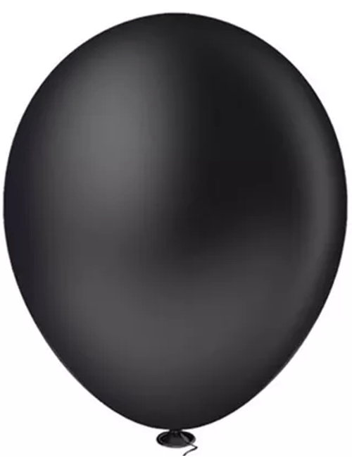 BALAO LISO 9 PRETO COM 50 UNIDADES FESTBALL