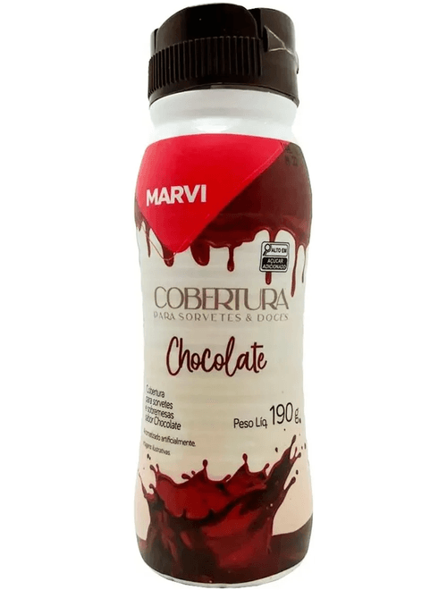 COBERTURA PARA SORVETE CHOCOLATE 190G MARVI