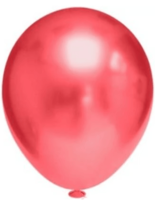 BALAO LISO 5 CROMADO VERMELHO COM 25 UNIDADES FESTBALL
