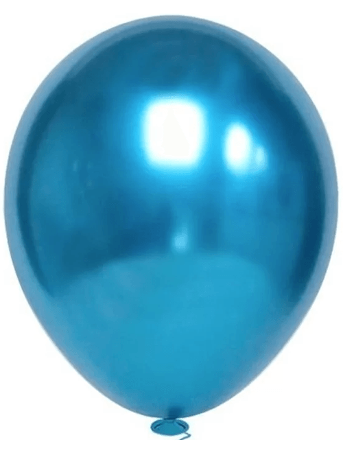 BALAO LISO 5 CROMADO AZUL COM 25 UNIDADES FESTBALL