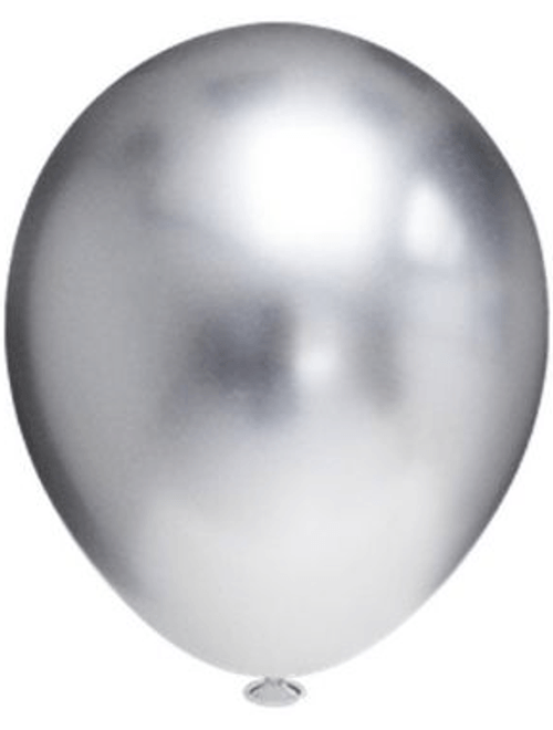 BALAO LISO 5 CROMADO PRATA COM 25 UNIDADES FESTBALL