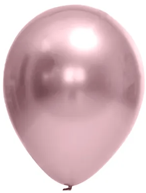 BALAO LISO 5 CROMADO ROSA COM 25 UNIDADES FESTBALL