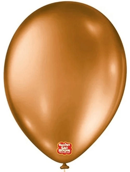 BALAO METALLIC BALLOON 9 COBRE COM 25 UNIDADES SAO ROQUE