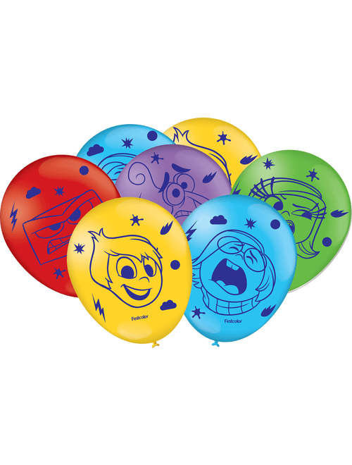BALAO IMPRESSO ESPECIAL 9 DIVERTIDA MENTE 2 COM 25 UNIDADES FESTCOLOR