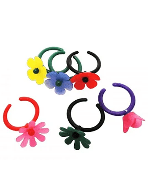 MINI BRINQUEDO ANEL COM FLOR COM 15 UNIDADES CHOCOMAR