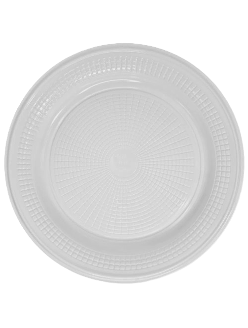 PRATO CHURRASCO DESCARTAVEL BIODEGRADAVEL 25CM BRANCA COM 10 UNIDADES TRIK TRIK