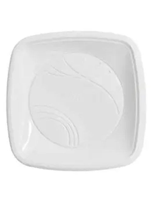 PRATO QUADRADO DESCARTAVEL BIODEGRADAVEL 21CM BRANCA COM 10 UNIDADES TRIK TRIK