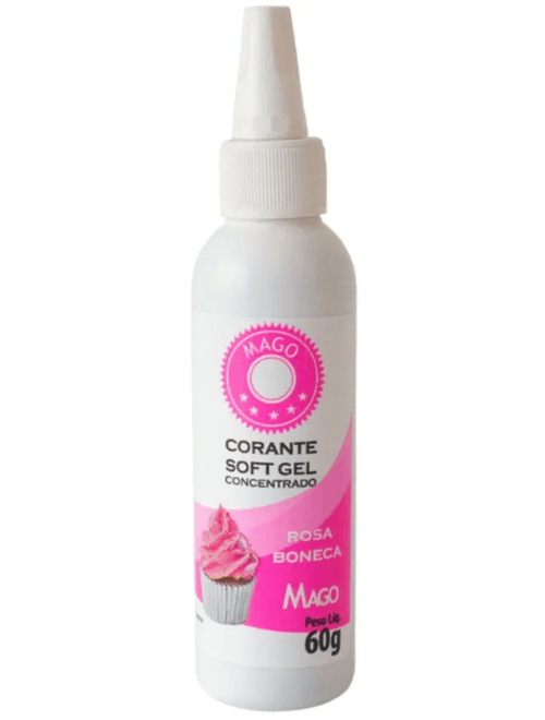 CORANTE SOFT GEL 60G ROSA BONECA MAGO