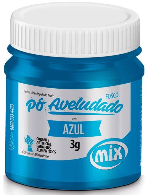 CORANTE EM PO AVELUDADO 3G AZUL MIX
