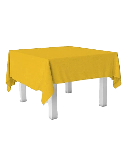 TOALHA DE MESA TNT 80X80CM AMARELA COM 5 UNIDADES BEST FEST