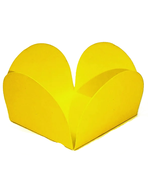 FORMA 4 PETALAS PEQUENA AMARELO COM 50 UNIDADES GRUPO TOYS