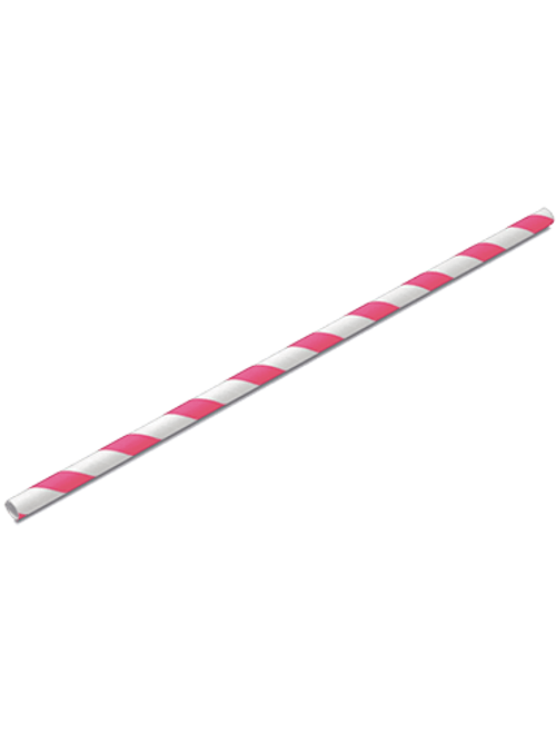 CANUDO DE PAPEL LISTA BRANCA E PINK COM 12 UNIDADES SILVER FESTAS