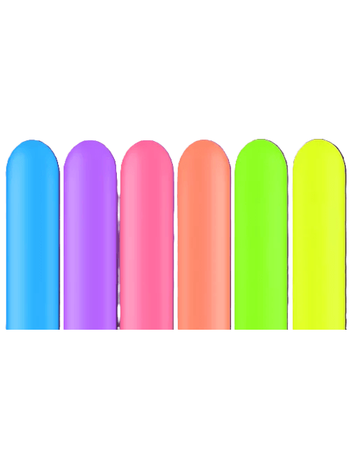 BALAO CANUDO NEON SORTIDO COM 25 UNIDADES FESTBALL