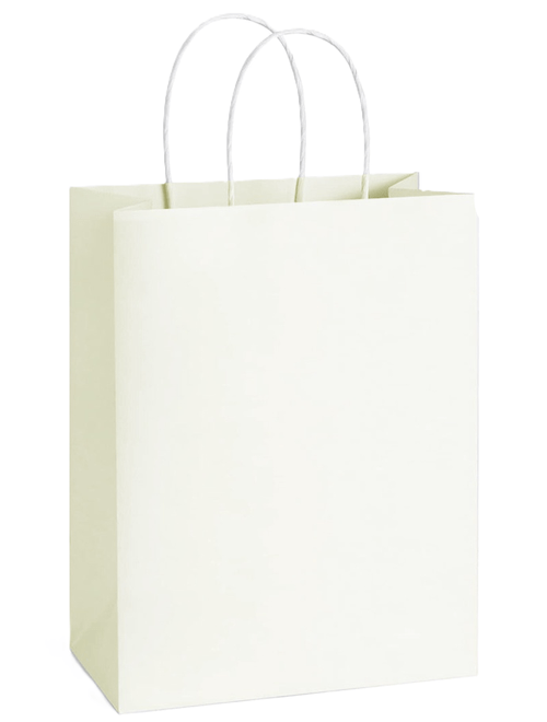 SACOLA DE PAPEL ECO BRANCA 16X12X7CM PACKPEL