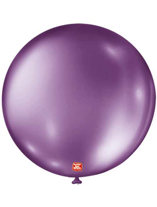 BALAO METALLIC BALLOON 5 ROXO COM 25 UNIDADES SAO ROQUE