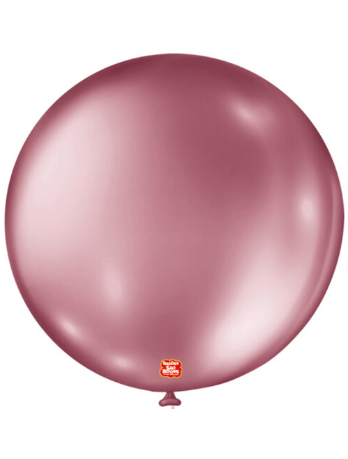 BALAO METALLIC BALLOON 5 ROSA COM 25 UNIDADES SAO ROQUE
