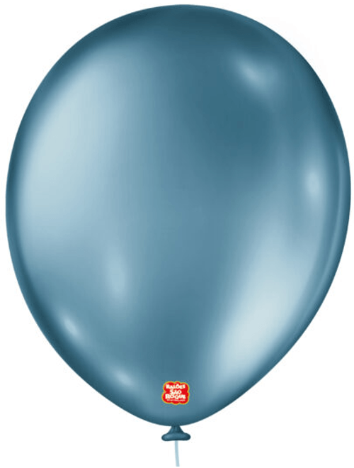 BALAO METALLIC BALLONS 11 AZUL COM 25 UNIDADES SAO ROQUE