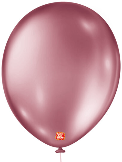 BALAO METALLIC BALLONS 11 ROSA COM 25 UNIDADES SAO ROQUE