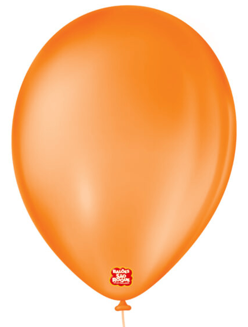 BALAO LISO 9 LARANJA MANDARIM COM 50 UNIDADES SAO ROQUE