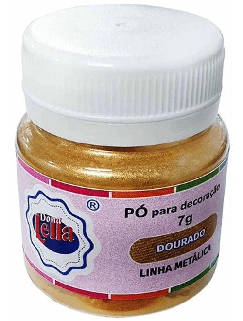 PO PARA DECORACAO DOURADO METALICO 7G DONA LELLA