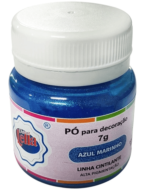 PO PARA DECORACAO AZUL MARINHO CINTILANTE 7G DONA LELLA