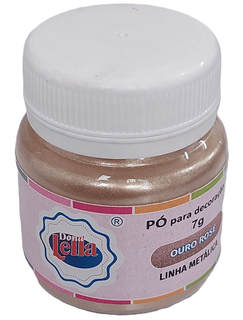 PO PARA DECORACAO OURO ROSE METELICO 7G DONA LELLA