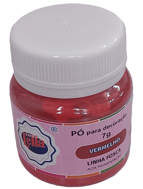 PO PARA DECORACAO VERMELHO FOSCO 7G DONA LELLA