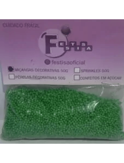 MICANGAS DECORATIVAS VERDE 50G FESTISA