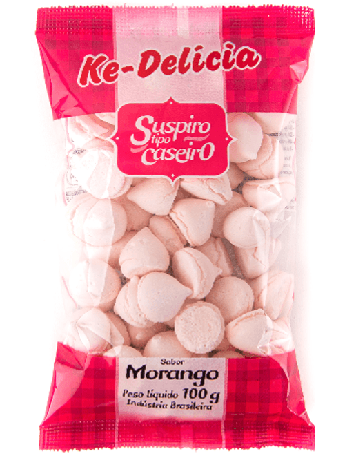DOCE SUSPIRO SABOR MORANGO 100G KE DELICIA