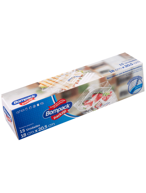 PACKZIP 18X20,5CM COM 15 UNIDADES BOMPACK