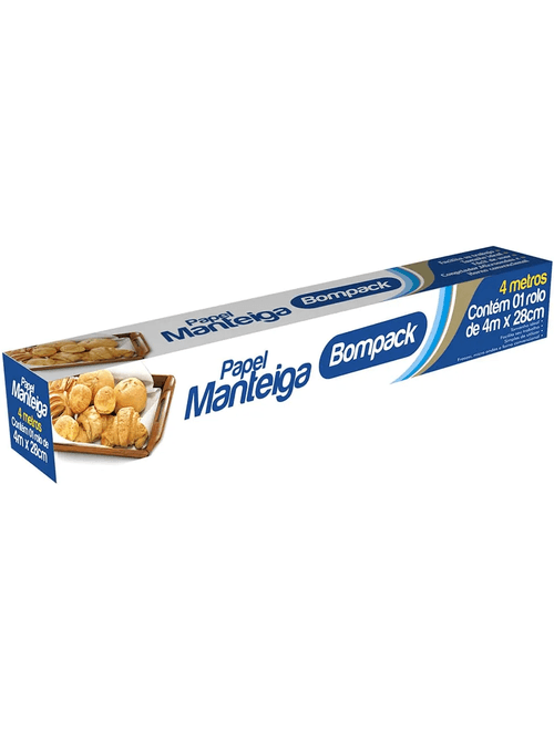 PAPEL MANTEIGA 28CMX4M BOMPACK