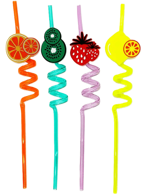 CANUDO DIVERTIDO FRUTINHAS COM 4 UNIDADES SILVER FESTAS
