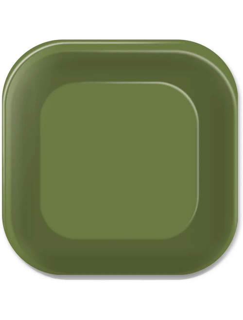 PRATO DE PAPEL 18CM COLORS VERDE OLIVA COM 8 UNIDADES JUNCO
