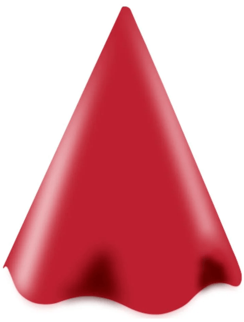 CHAPEU CONE COLORS VINHO COM 8 UNIDADES JUNCO