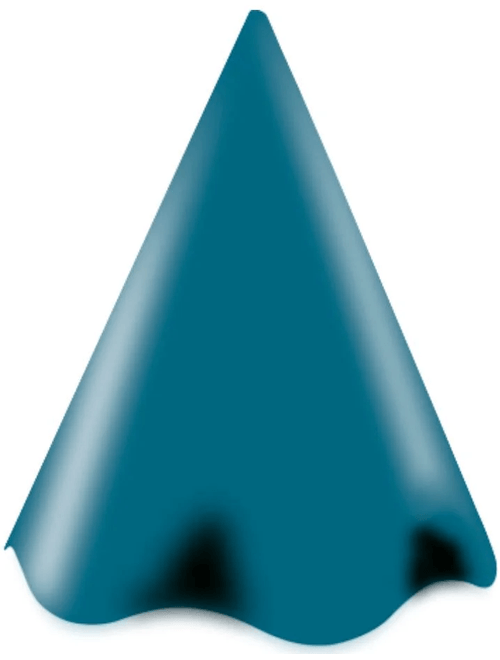 CHAPEU CONE COLORS AZUL PETROLEO COM 8 UNIDADES JUNCO