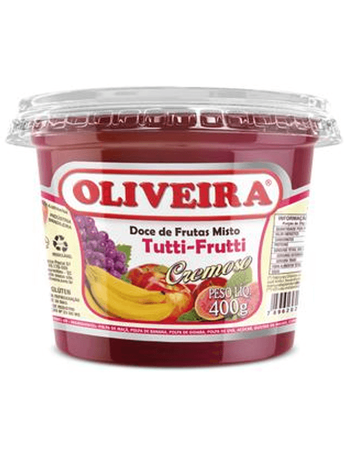 DOCE DE FRUTAS MISTO TUTTI-FRUTTI 400G OLIVEIRA