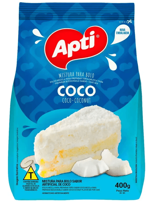 MISTURA PARA BOLO SABOR ARTIFICIAL DE COCO 400G APTI