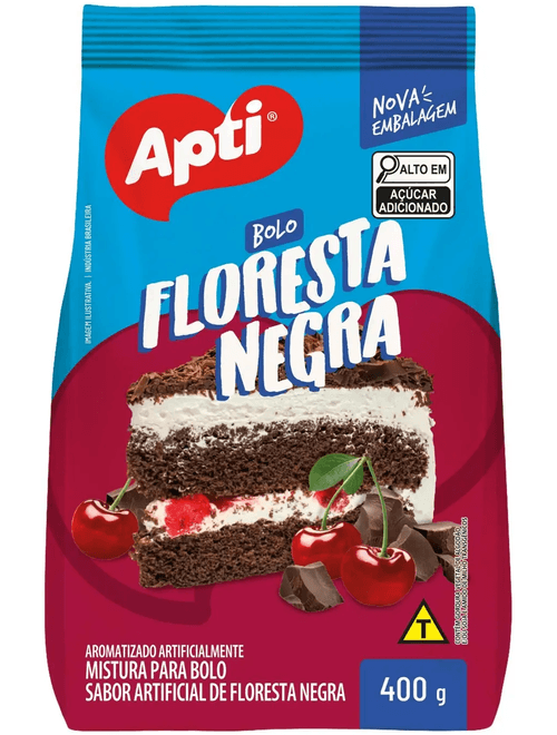 MISTURA PARA BOLO SABOR ARTIFICIAL DE FLORESTA NEGRA 400G APTI