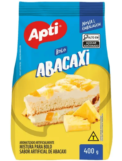 MISTURA PARA BOLO SABOR ARTIFICIAL DE ABACAXI 400G APTI